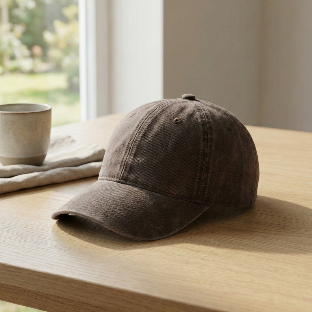 Vintage Washed Cap-Braun