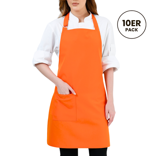 Alpaka Schürze – Orange (10er-Pack)