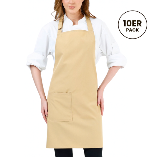 Alpaka Schürze – Hellbeige (10er-Pack)