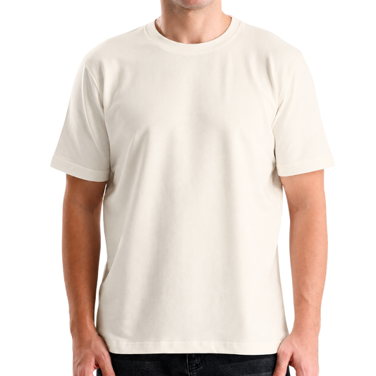 T-Shirt Rundhals Ecru – Bild 1