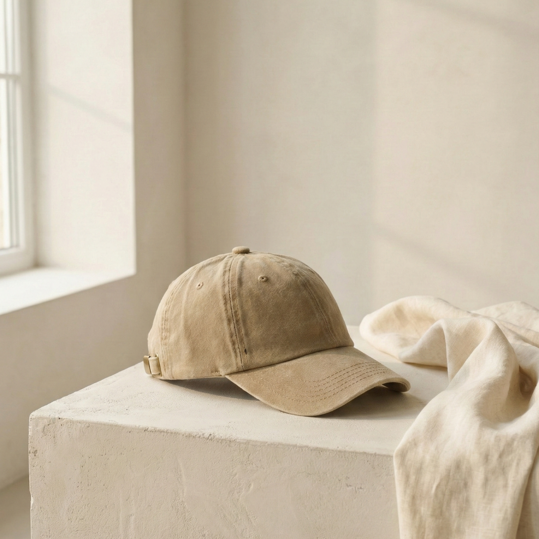 Vintage Washed Cap-Beige