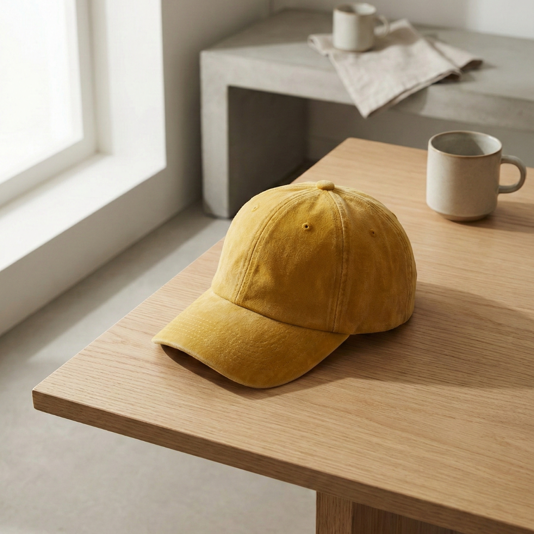Vintage Washed Cap-Gelb