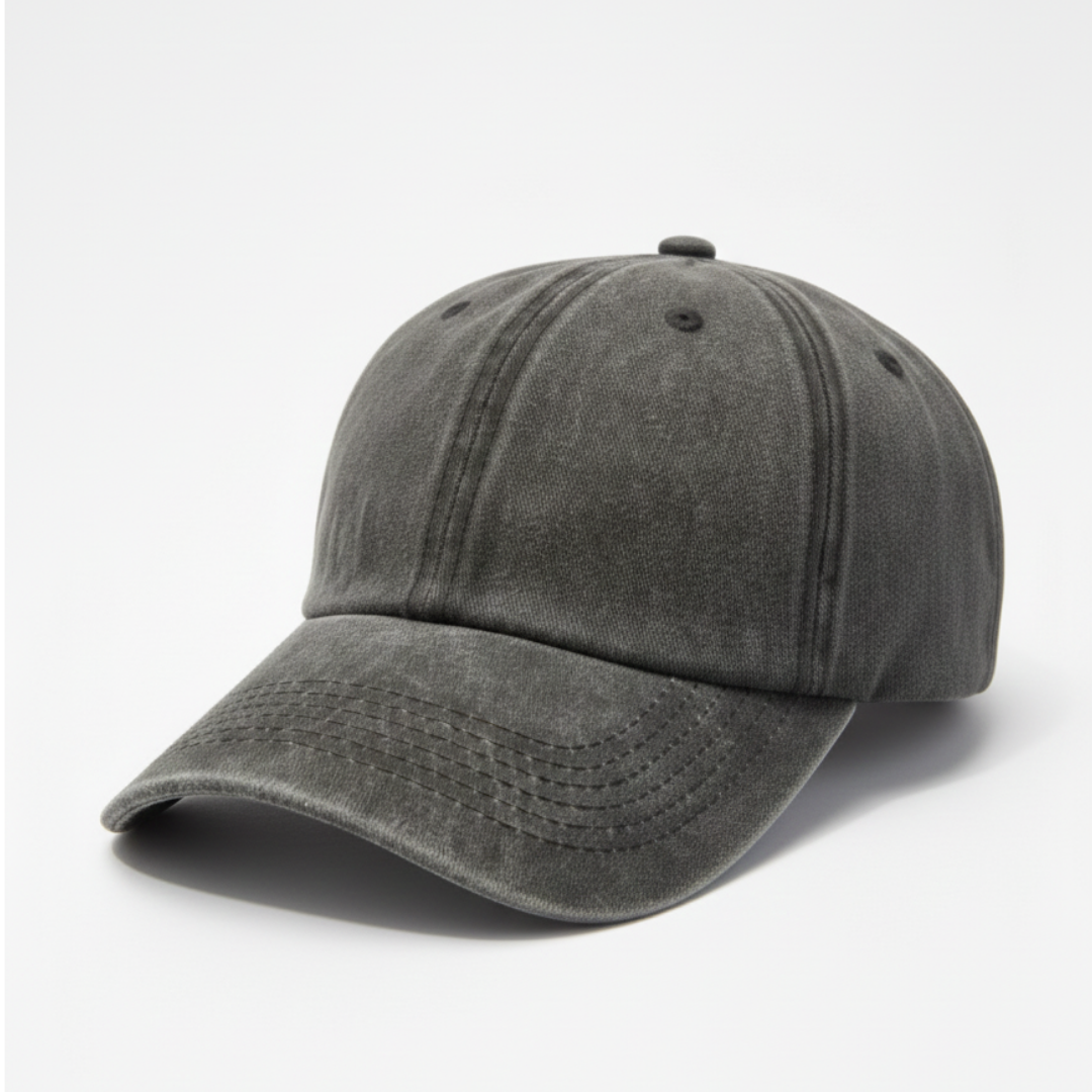 Vintage Washed Cap-Anthrazit