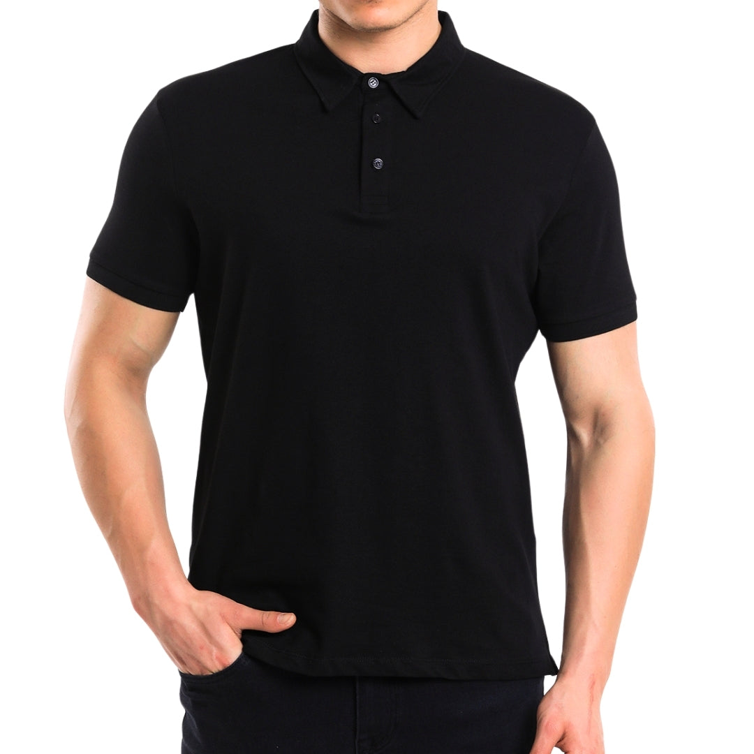Poloshirt Schwarz – Bild 1