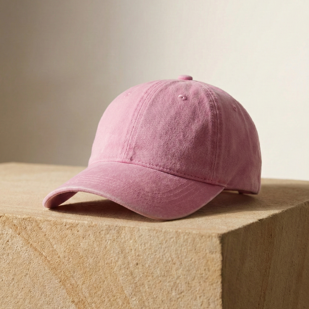 Vintage Washed Cap-Rosa