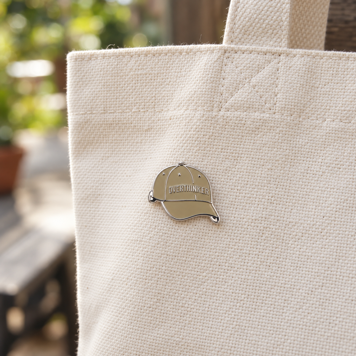 Pin Overthinker Cap Beige – Bild 2
