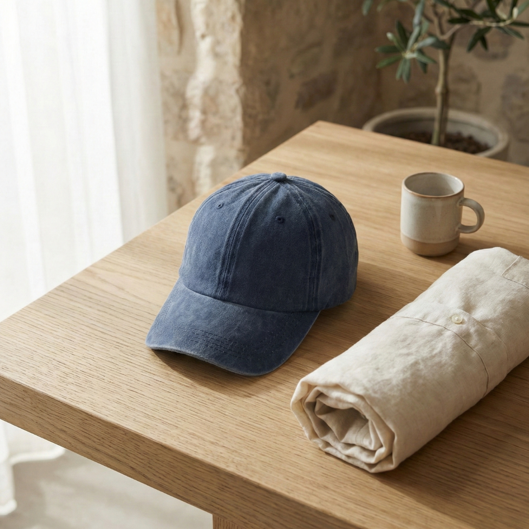 Vintage Washed Cap-Blau