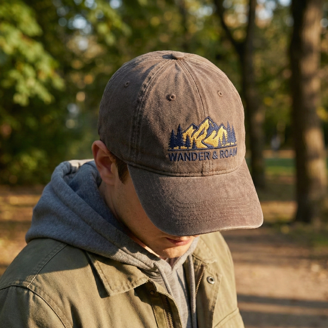 Vintage Washed Cap-Braun