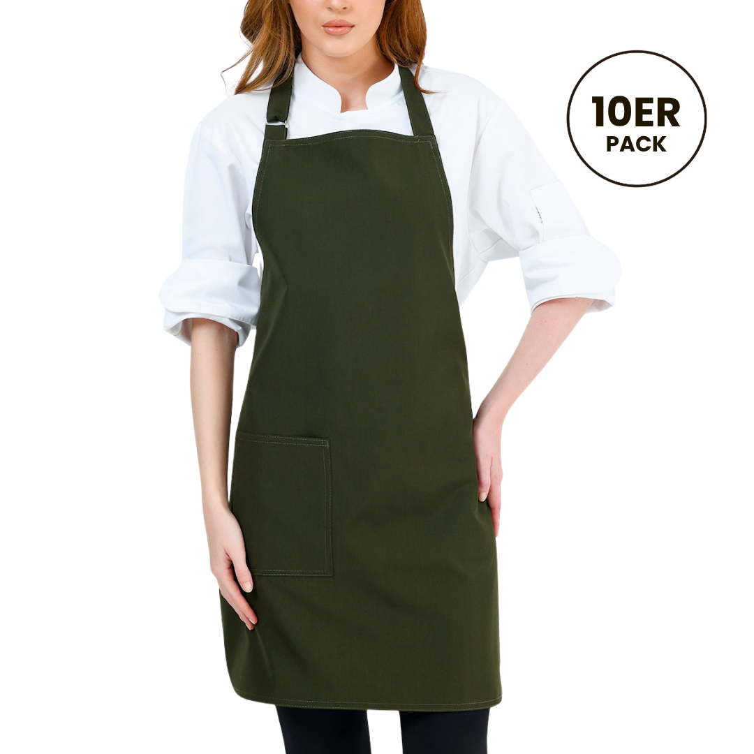 Alpaka Schürze – Khaki (10er-Pack)