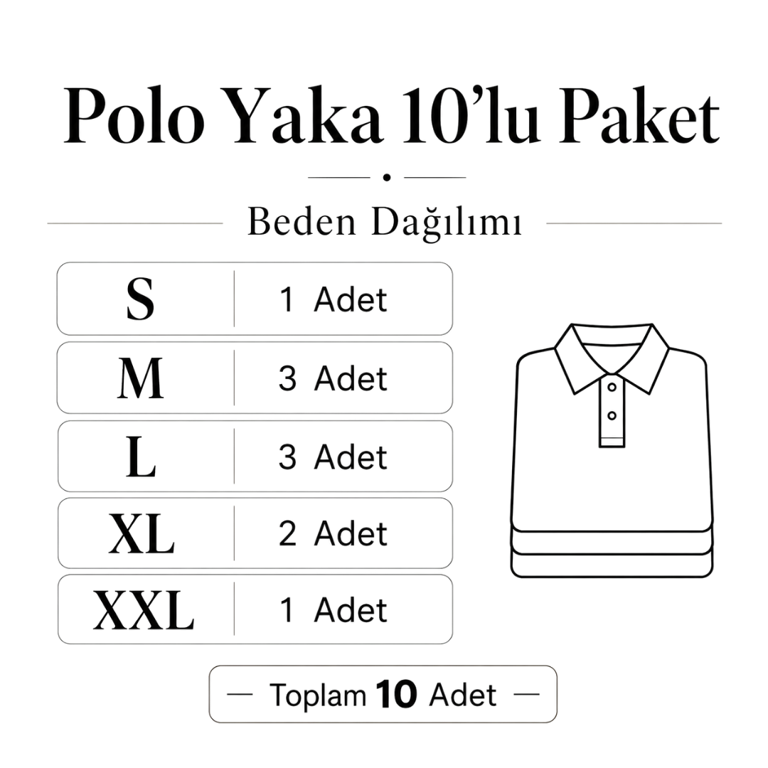 Poloshirt Weiß (10er-Pack) – Bild 2