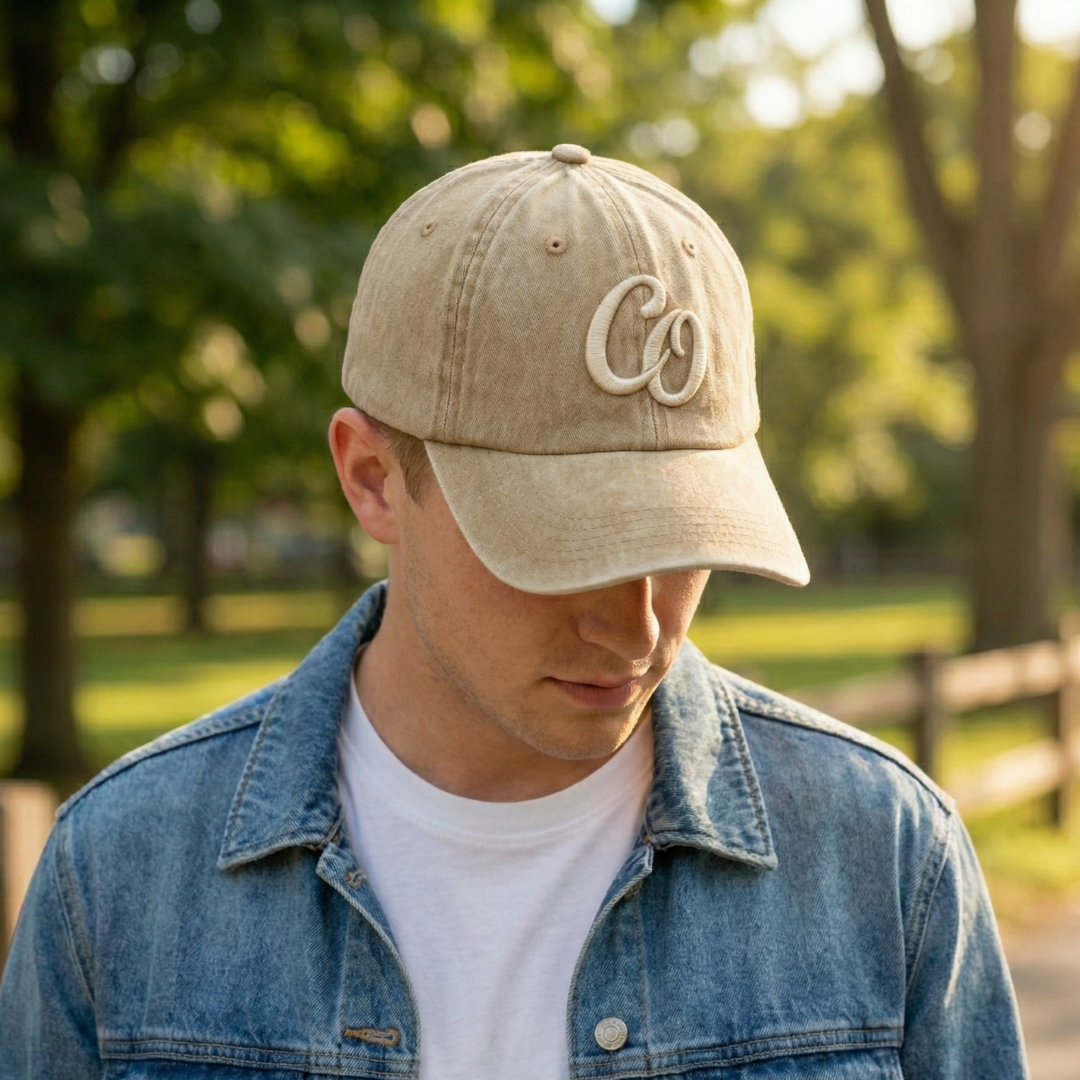 Vintage Washed Cap-Beige