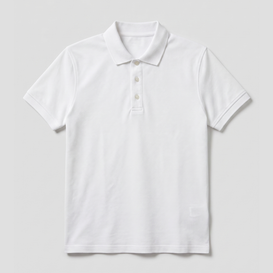 Poloshirt Weiß – Bild 3