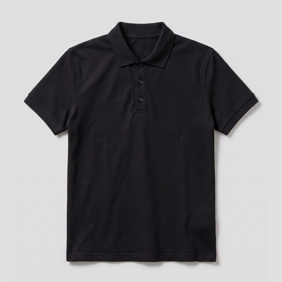 Poloshirt Schwarz – Bild 3