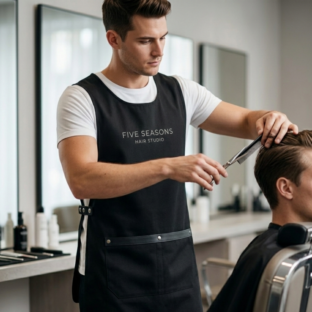 Premium Friseurchürze Schwarz