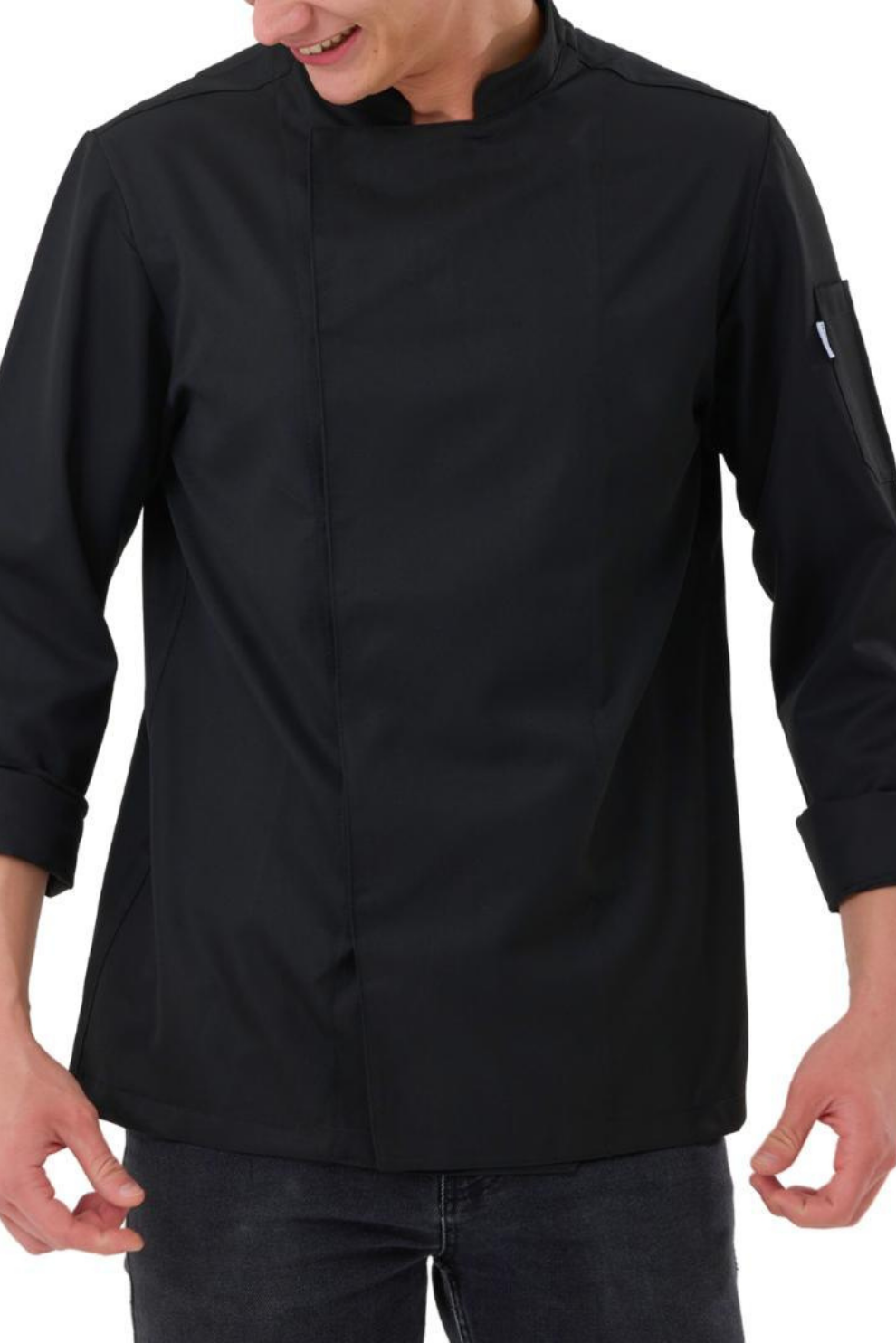 Herren Kochjacke Schwarz