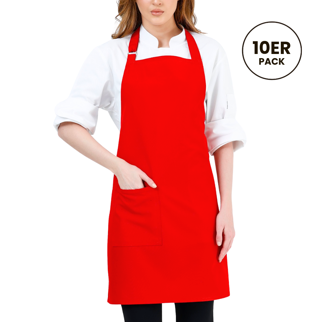 Alpaka Schürze – Rot (10er-Pack)