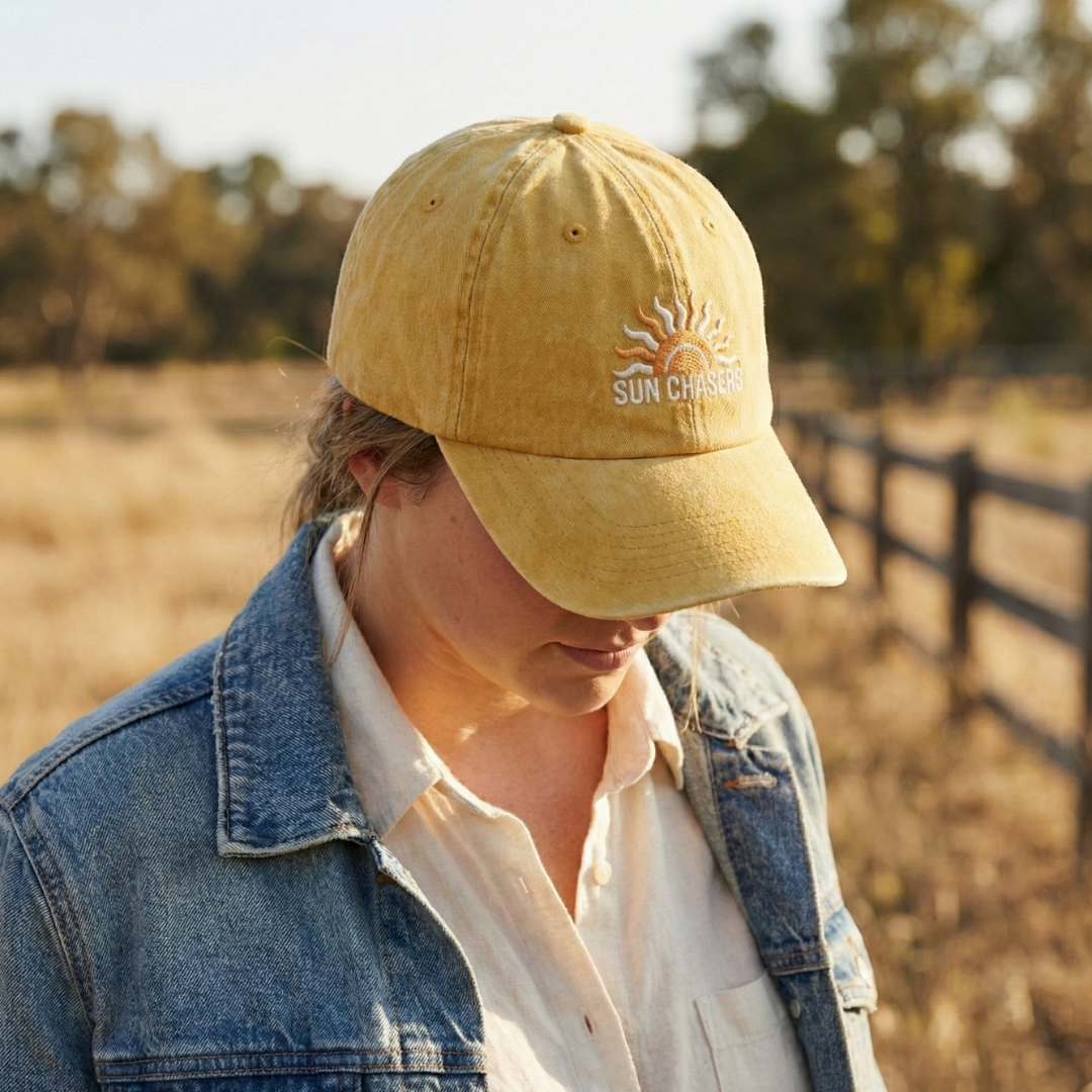 Vintage Washed Cap-Gelb