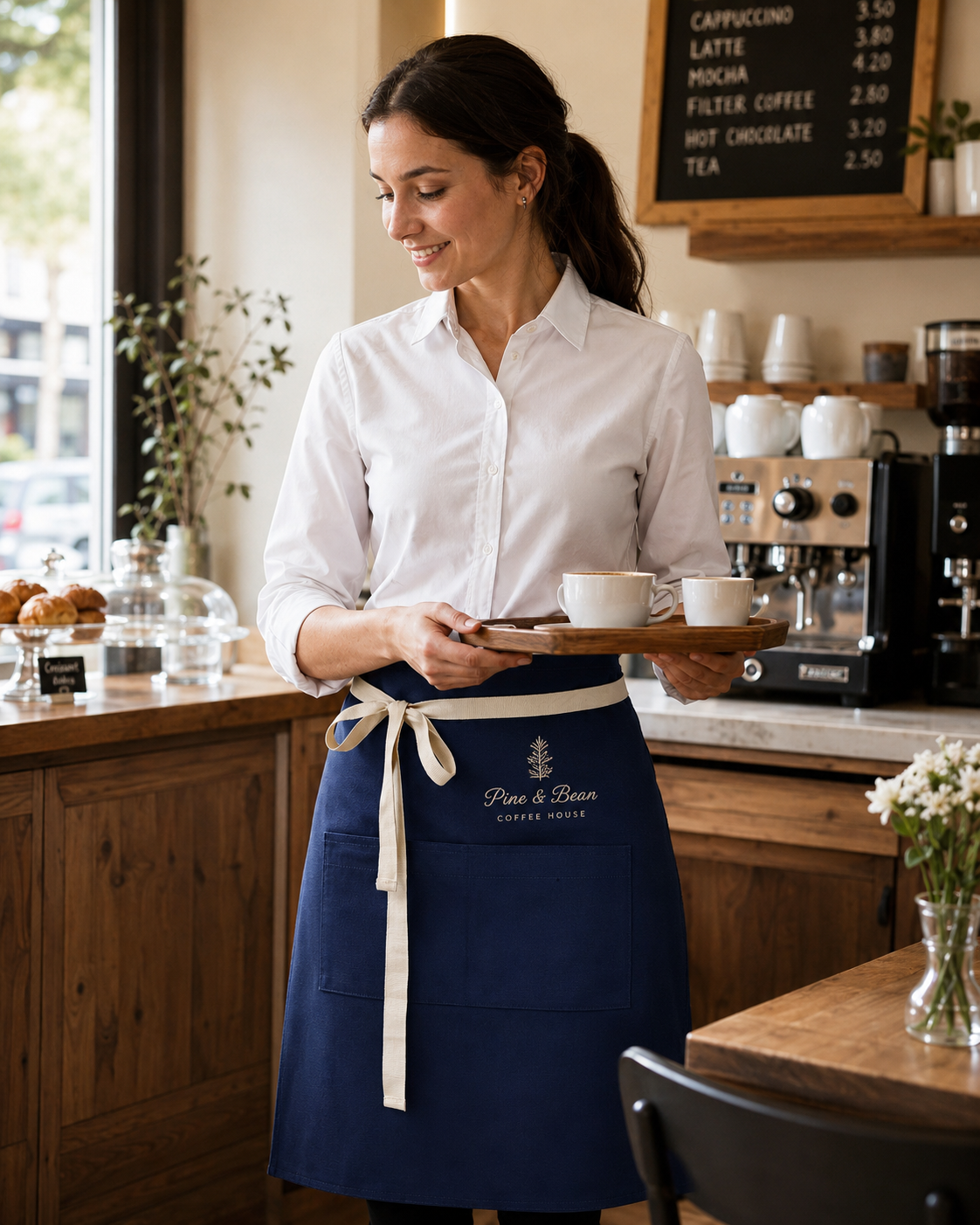 Lissabon Schürze Marineblau – Bild 6