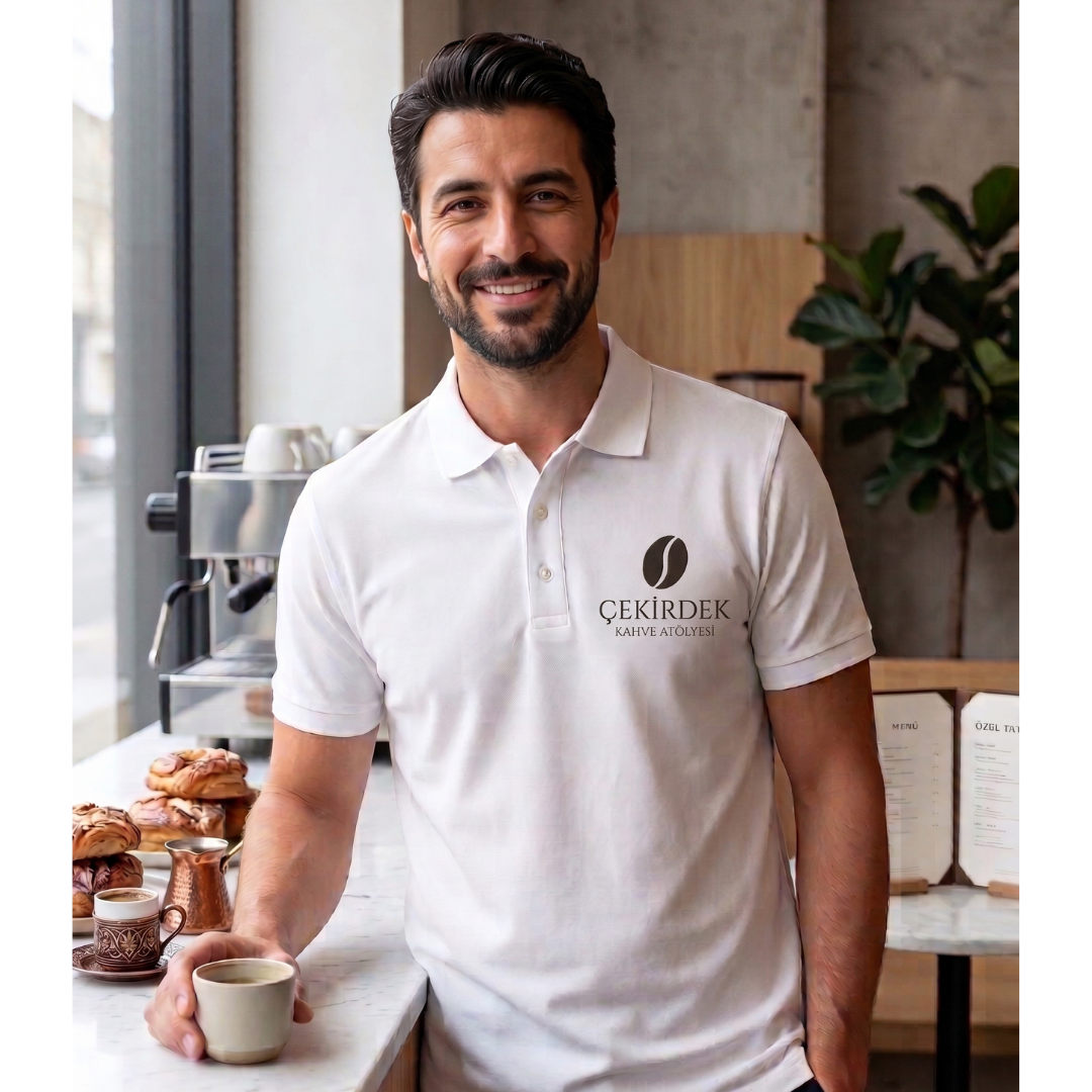 Poloshirt Weiß – Bild 4