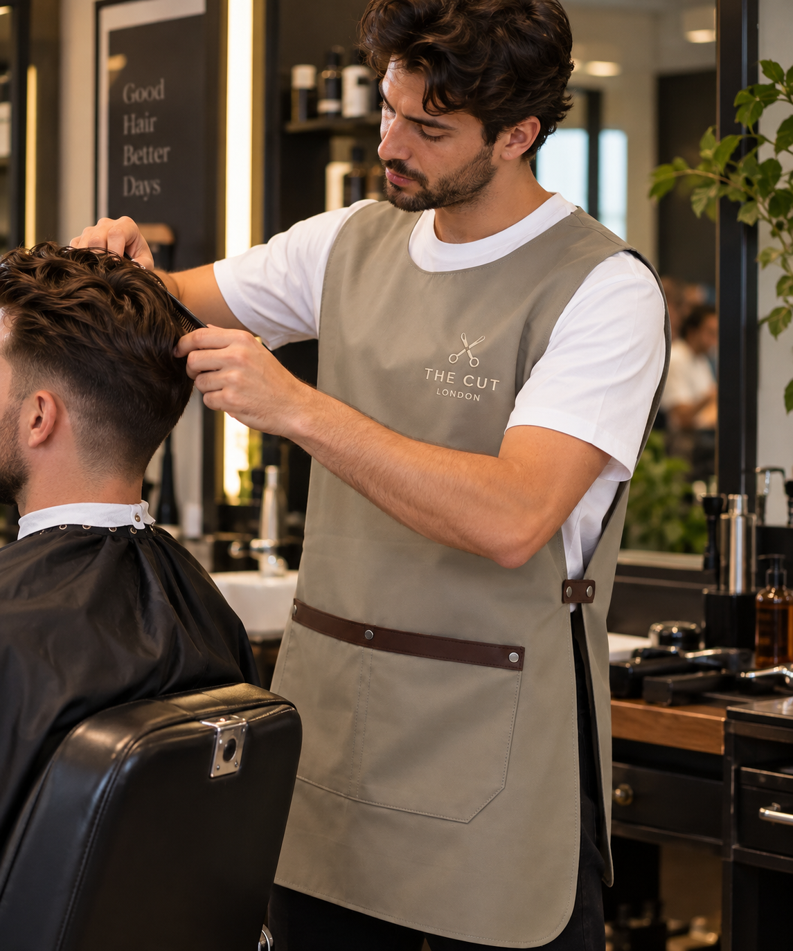 Mailand Schürze Hellgrau – Bild 5