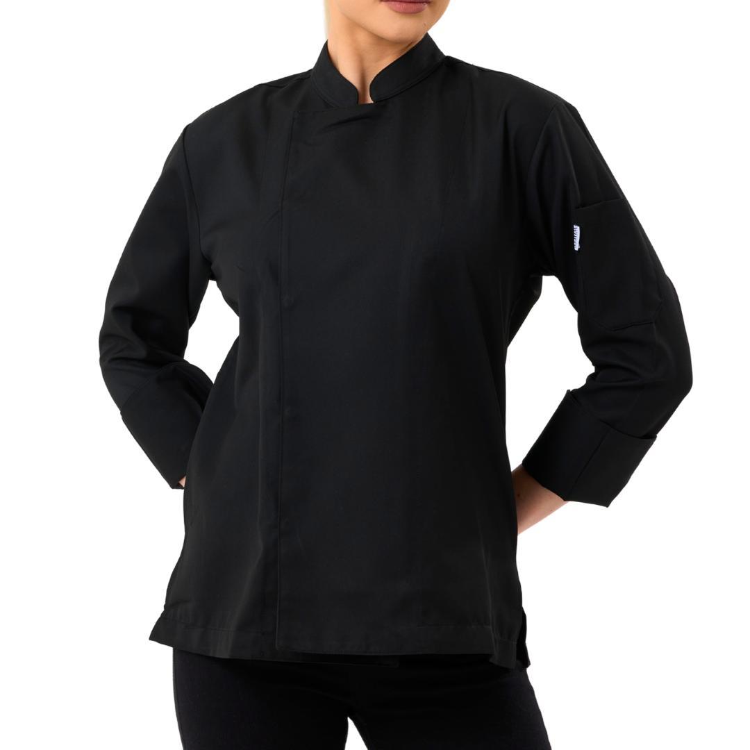 Damen Kochjacke Schwarz