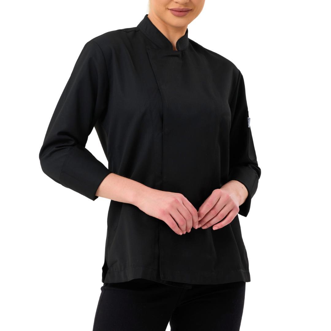 Damen Kochjacke Schwarz