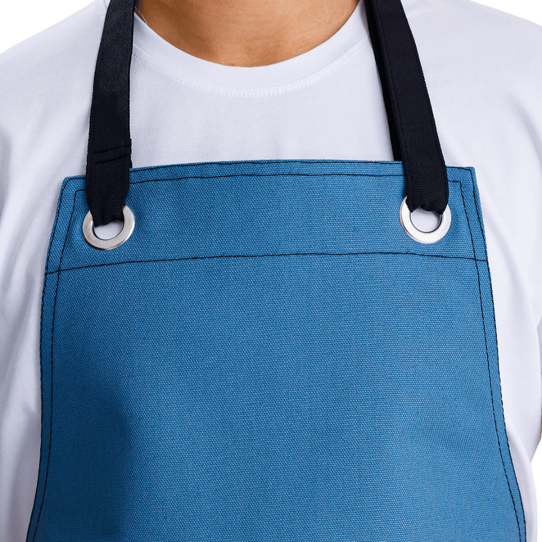 Neapel Schürze Stahlblau (Schwarzer Gurt) – Bild 2
