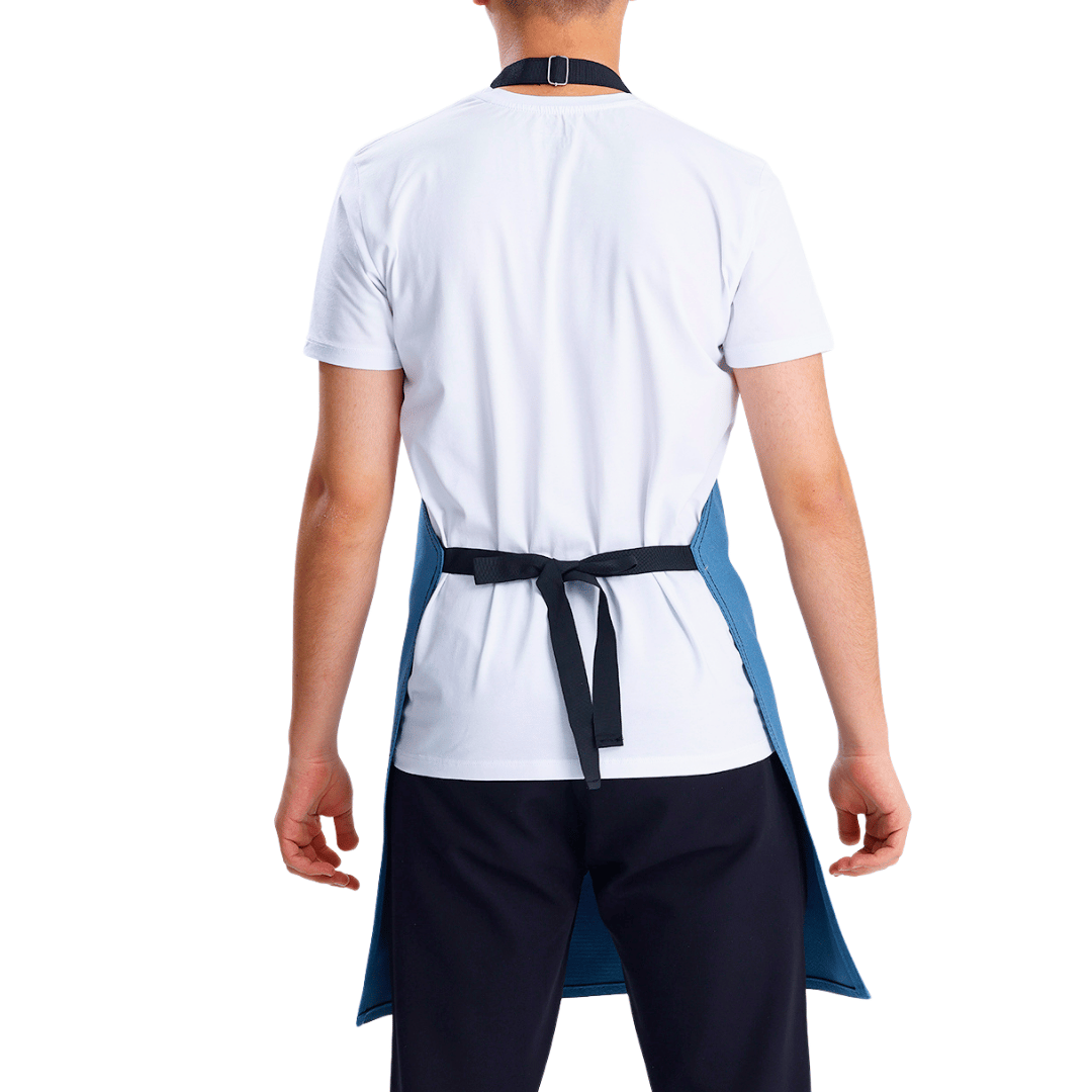 Neapel Schürze Stahlblau (Schwarzer Gurt) – Bild 3